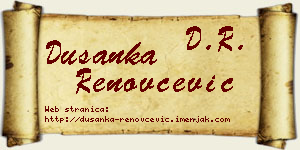Dušanka Renovčević vizit kartica